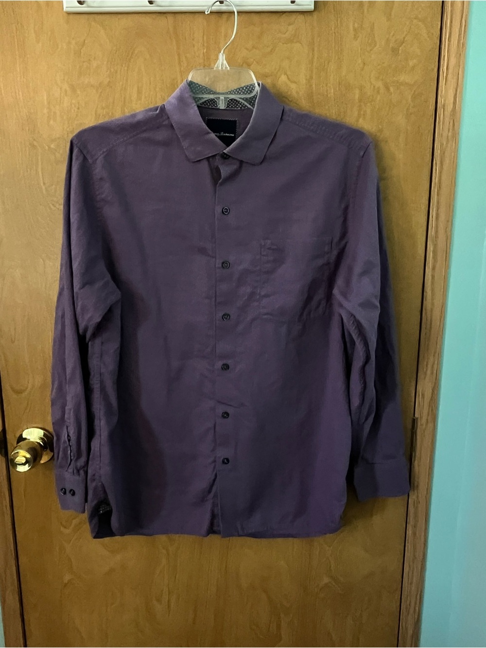 Tommy Bahama Men's Plum Button Down Shirt Long Sleeve Size Med Soft Cotton EUC